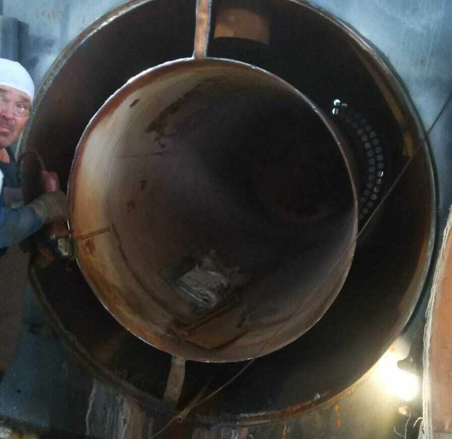 Замена дымогарной трубы котла с заменой трубной доски